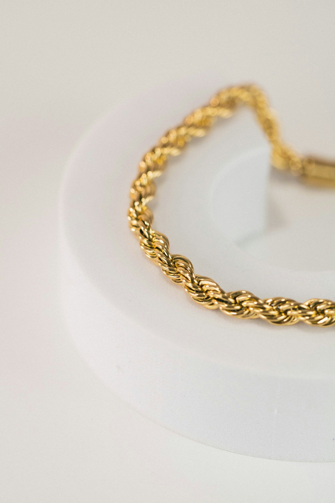 Rope Chain Bracelet, gold-plated surgical stainless steel (acero quirúrgico)
